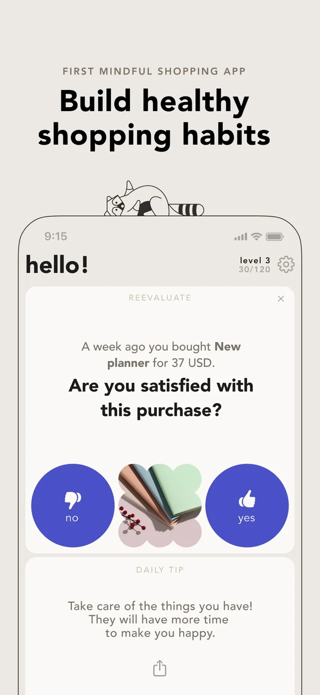 bless. minimal shopping habits App Store screenshot 2