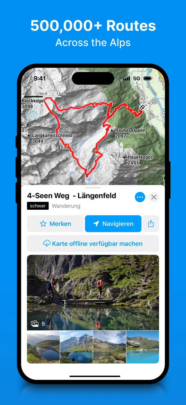 bergfex: Hiking & Tracking App Store screenshot 1