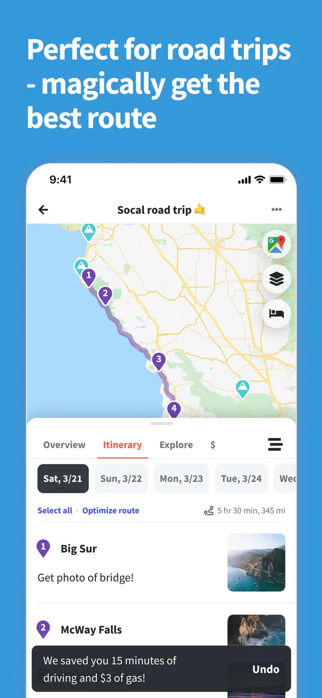 Wanderlog - Travel Planner App Store screenshot 4