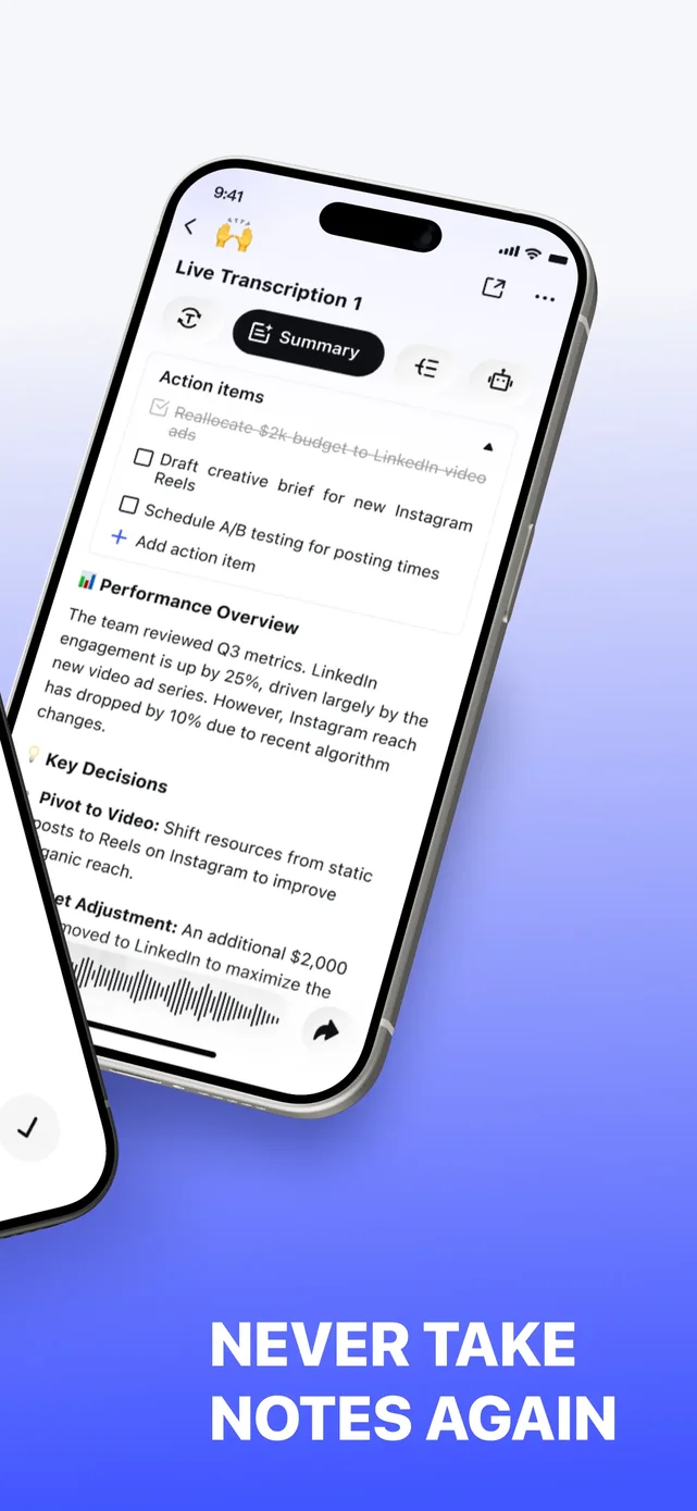 HiNoter - AI Note Taker App Store screenshot 2