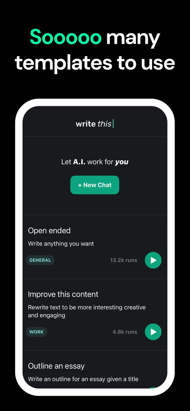 Write This - AI Text Generator App Store screenshot 3