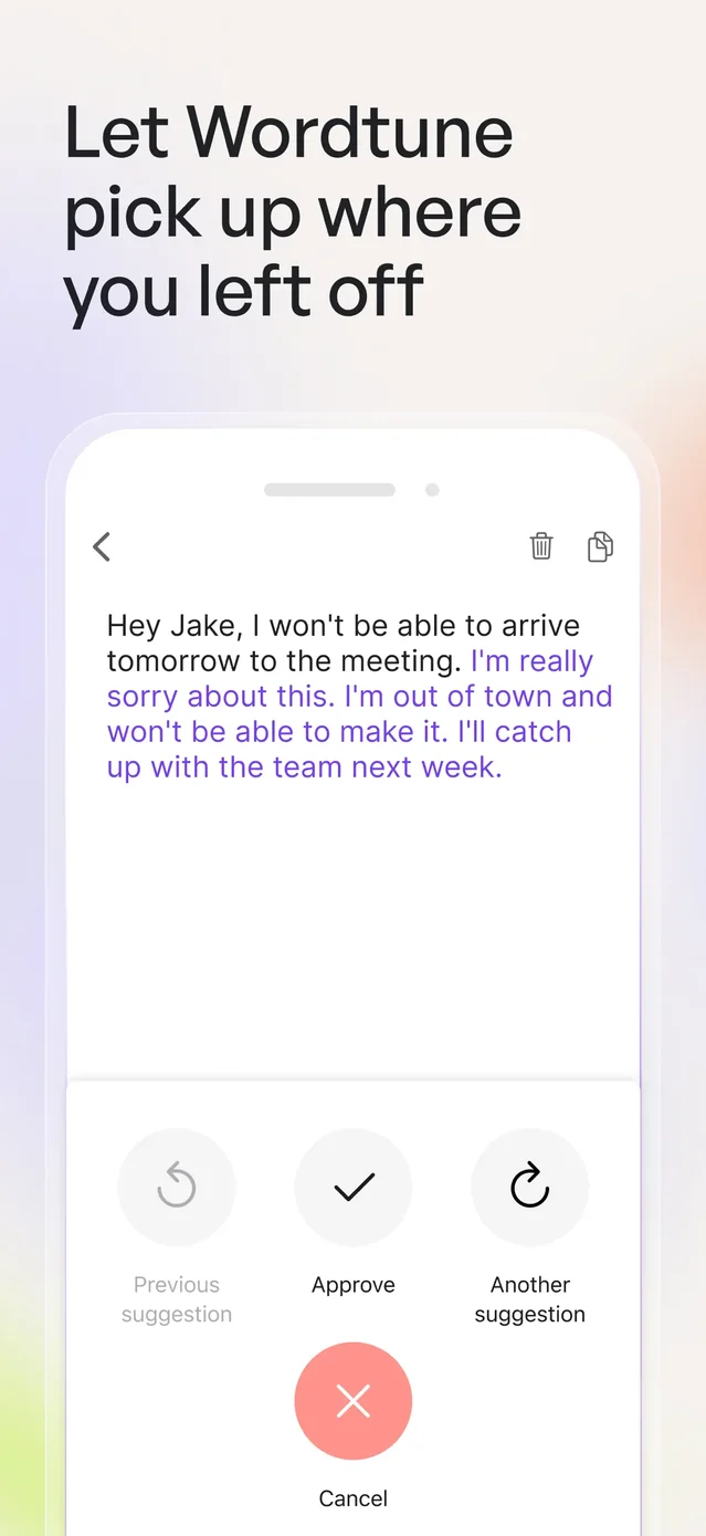 Wordtune: AI Writing Keyboard App Store screenshot 4