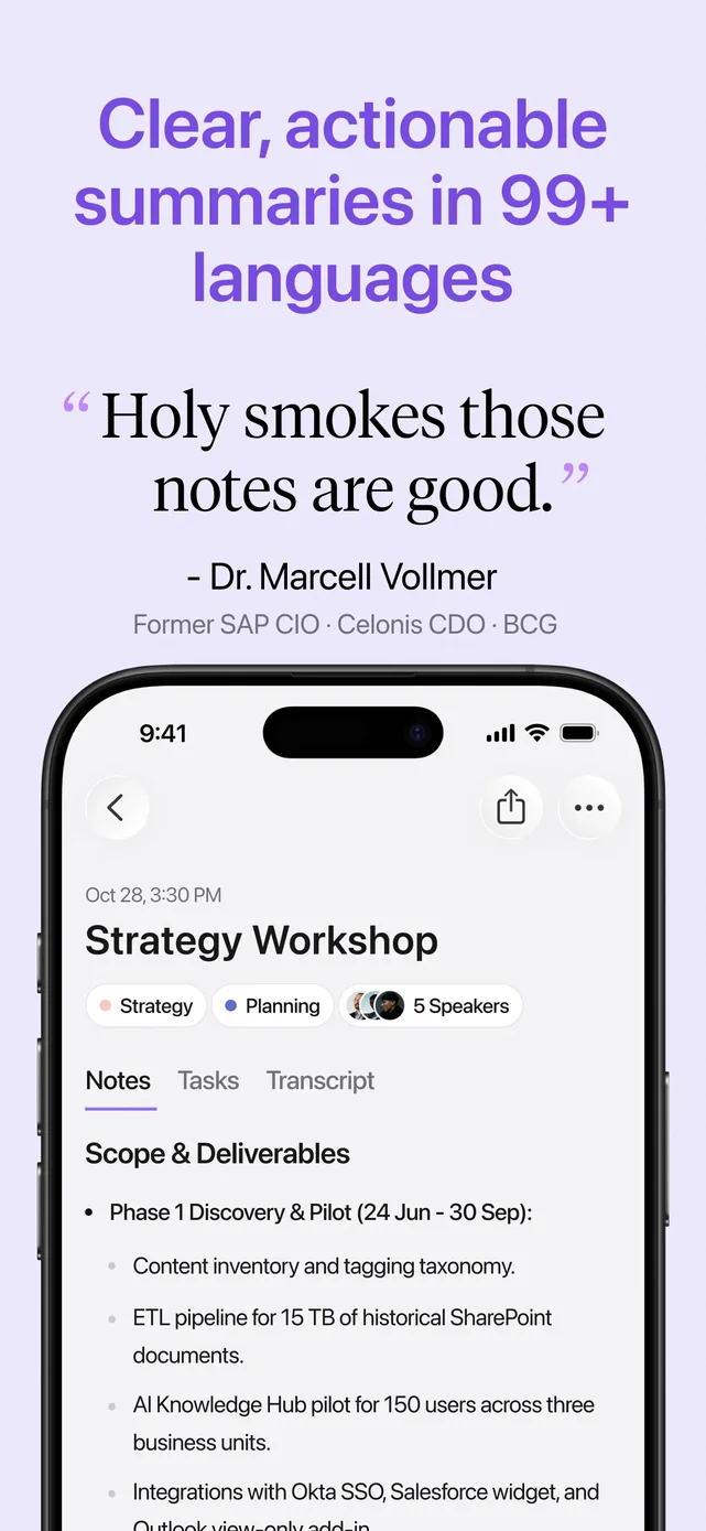 AI Meeting Note Taker - Jamie App Store screenshot 3