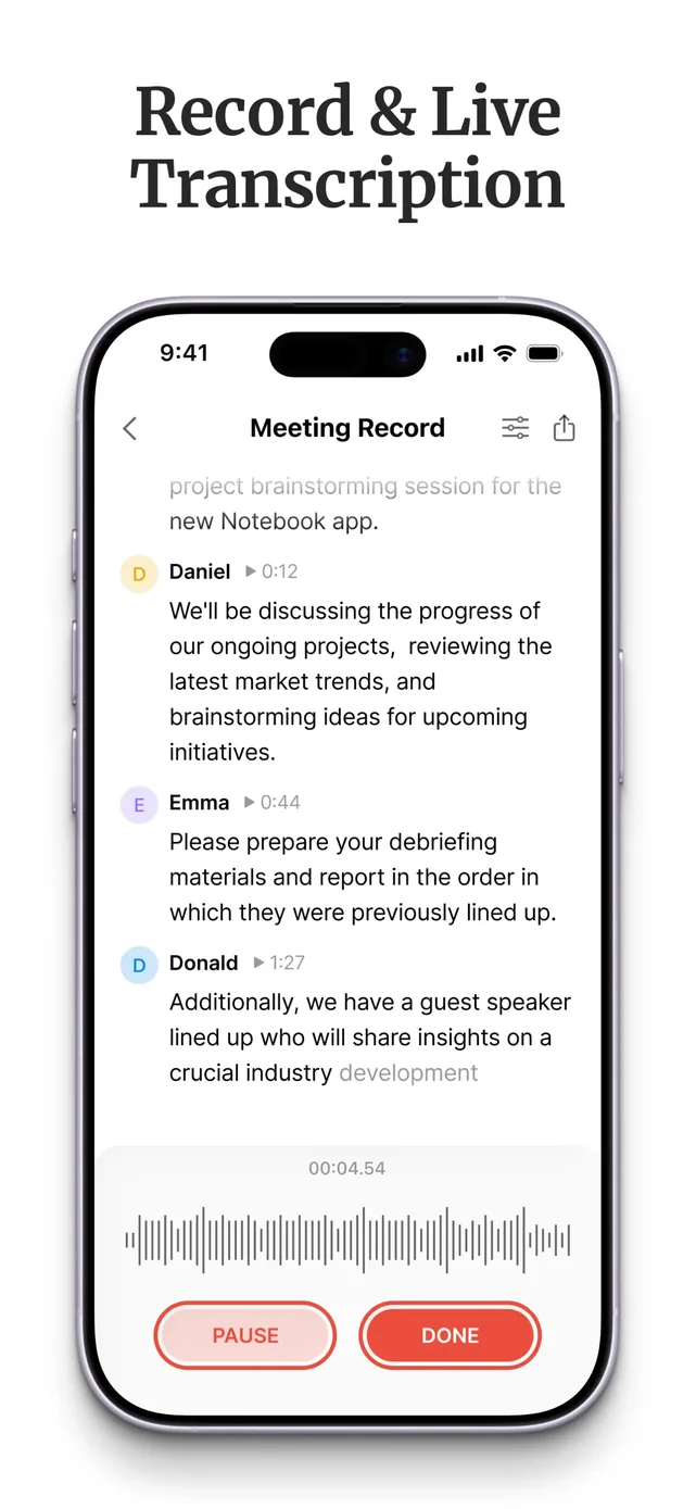 HyNote: AI Note Taker, Summary App Store screenshot 3
