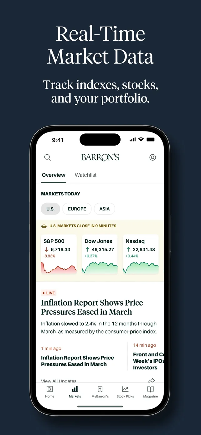 Barron’s - Investing Insights App Store screenshot 3
