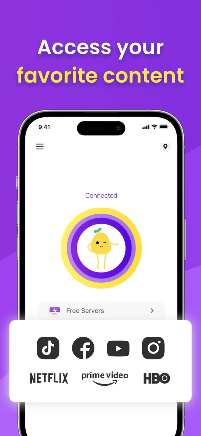 VPN - Free VPN Potato ™ App Store screenshot 1