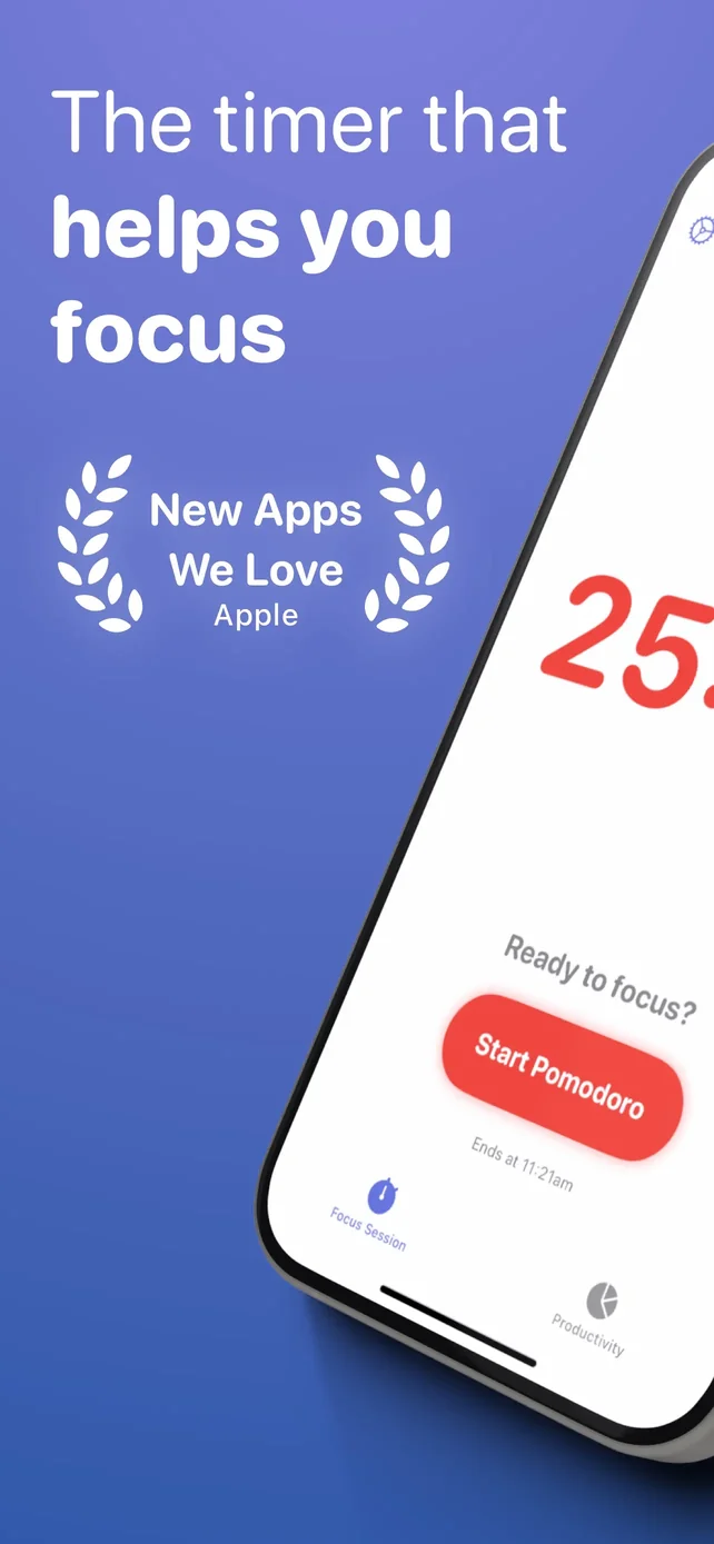 Focused Work - Pomodoro Timer App Store screenshot 1