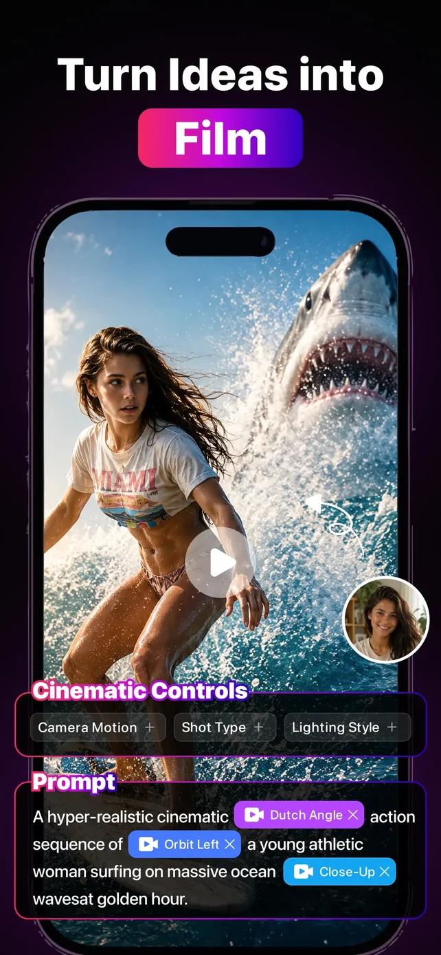 Filmit AI: AI Cinematic Video App Store screenshot 1