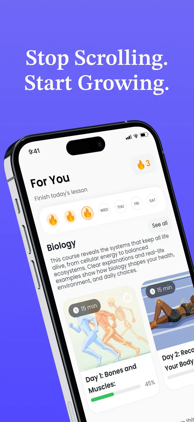 MyGrowth: Daily Micro Learning App Store screenshot 1