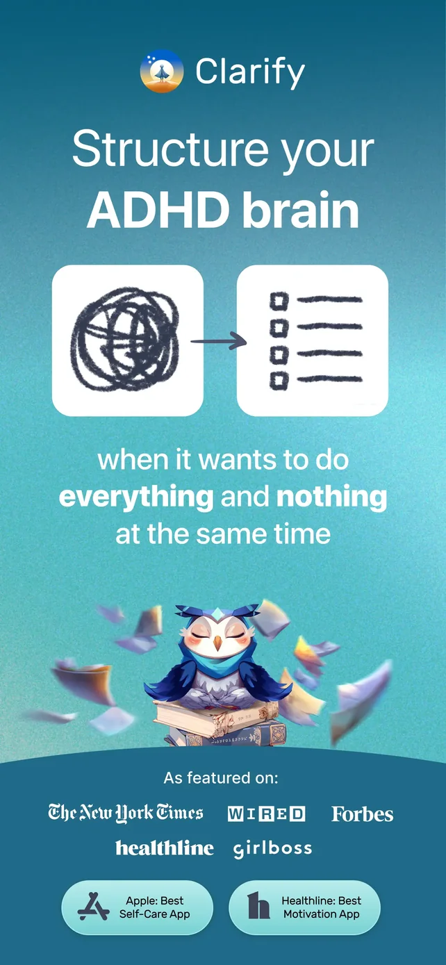 Clarify: Focus & Task Manager App Store screenshot 1