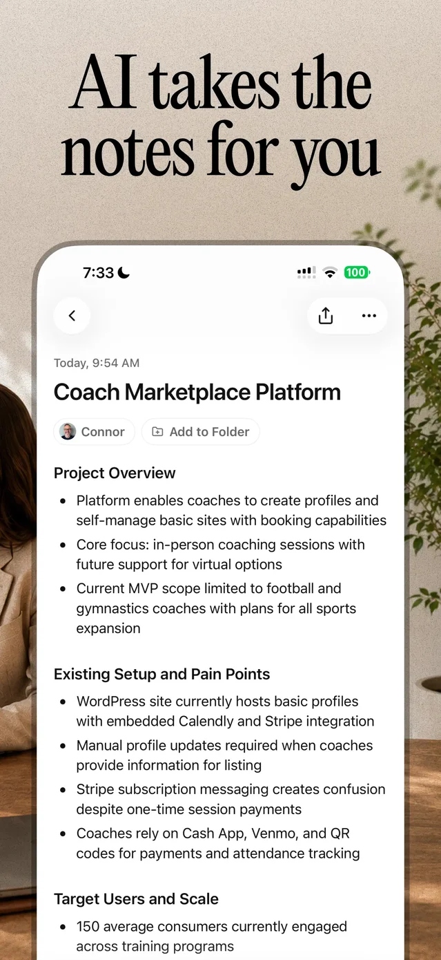 Flownote - AI Note Taker App Store screenshot 2
