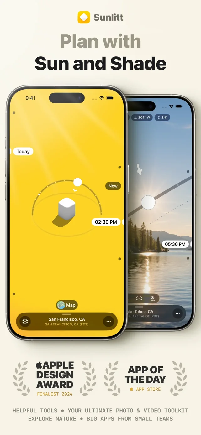 Sunlitt: Sun tracker & seeker App Store screenshot 1