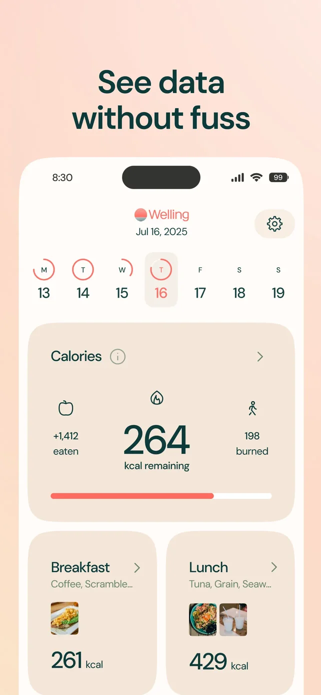 Welling AI Food & Health Coach App Store screenshot 4