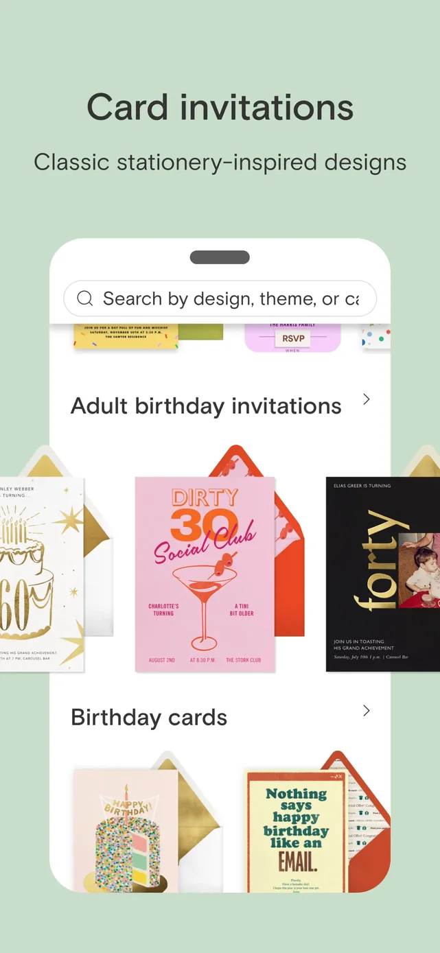 Paperless Post: Invitations App Store screenshot 1