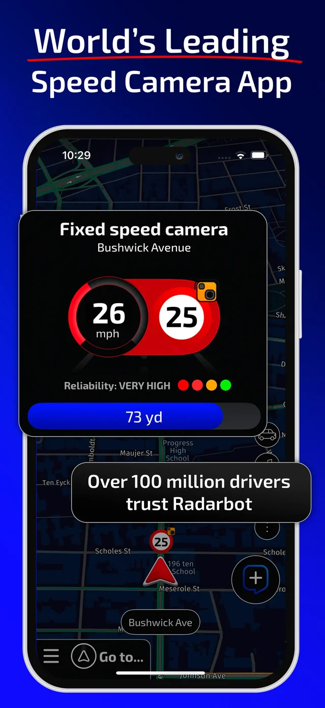 Radarbot: Speed Camera GPS App App Store screenshot 1