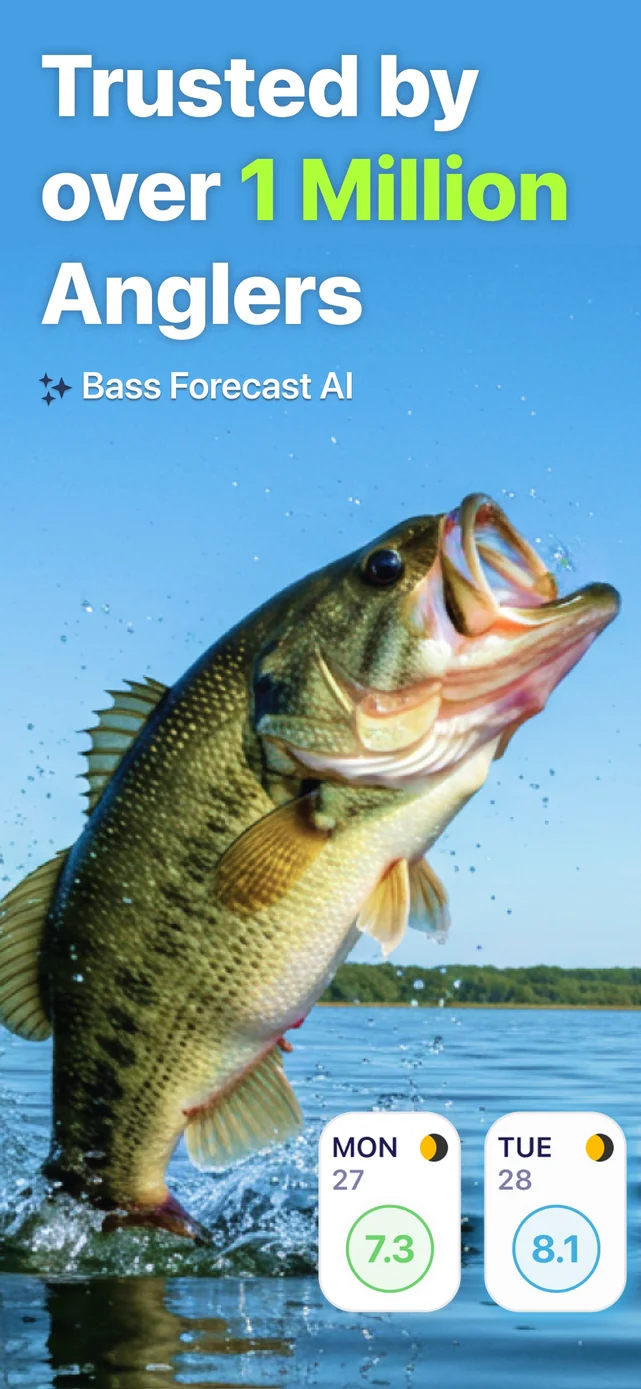 BassForecast: Bass Fishing App App Store screenshot 1