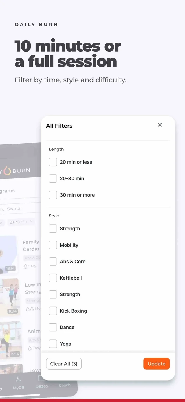 Daily Burn: Home Workouts App Store screenshot 4