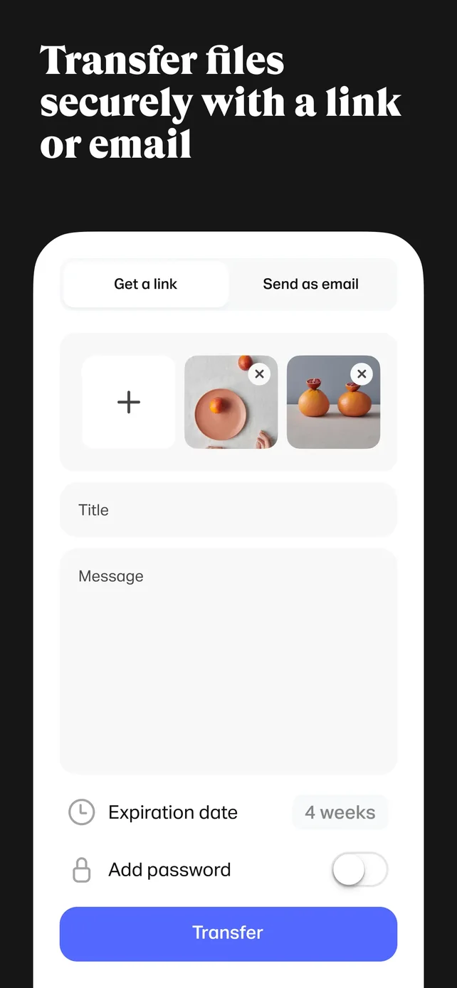 WeTransfer: Transfer Files App Store screenshot 3