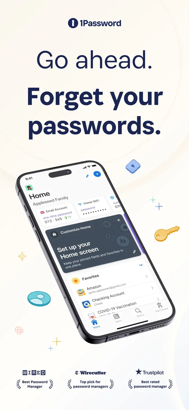 1Password: Password Manager App Store screenshot 1