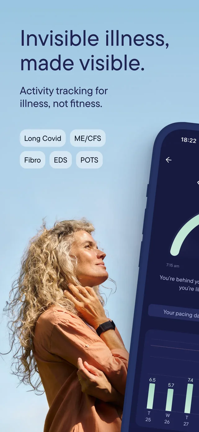 Visible: Pacing for illness App Store screenshot 1