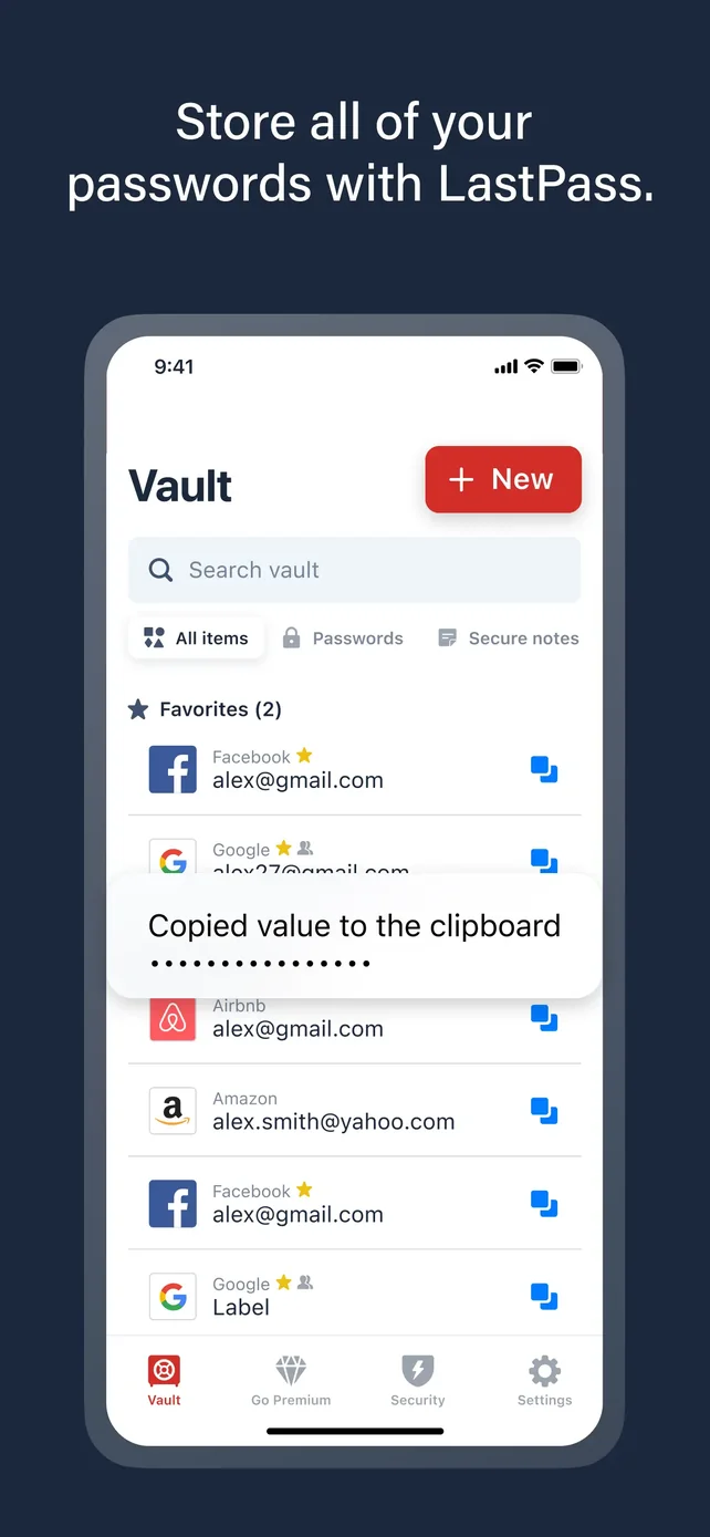 LastPass Password Manager App Store screenshot 1