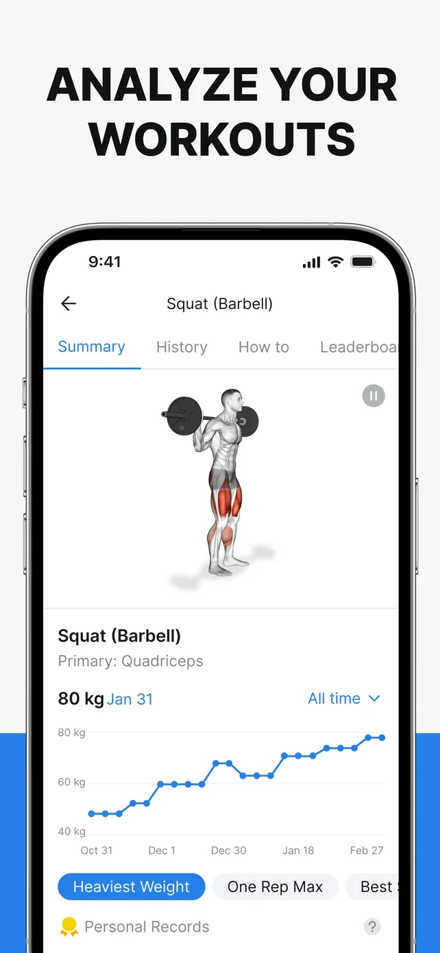 Hevy - Workout Tracker Gym Log App Store screenshot 3