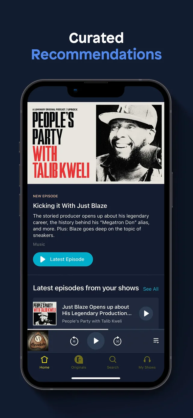 Luminary Podcasts & Originals App Store screenshot 4