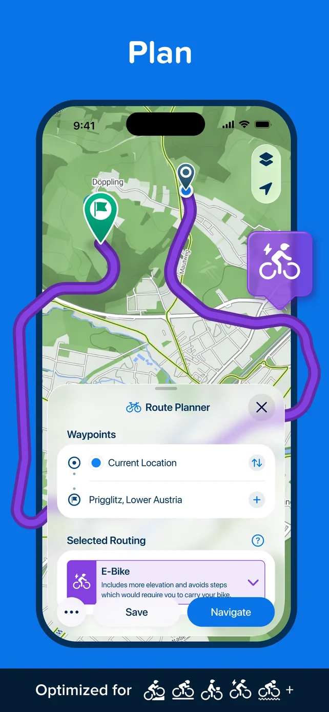 Bikemap: Bicycle Tracker & GPS App Store screenshot 2