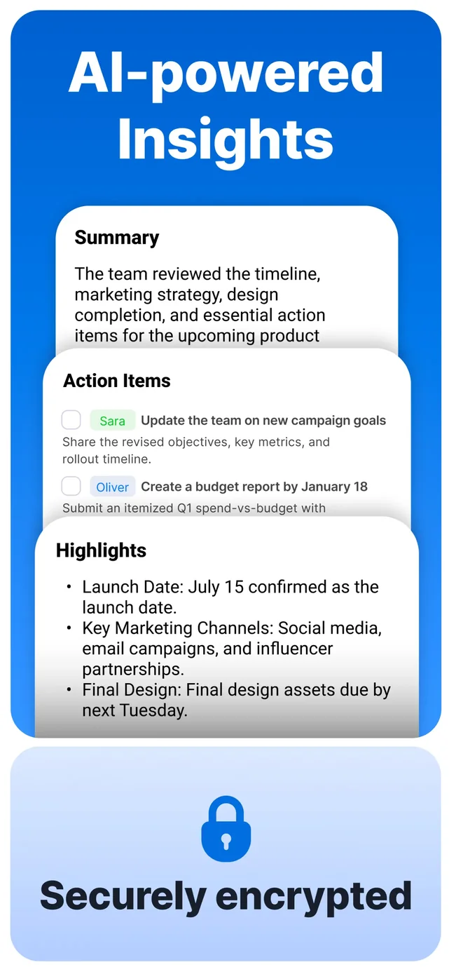 Summary - AI Note Taker App Store screenshot 3