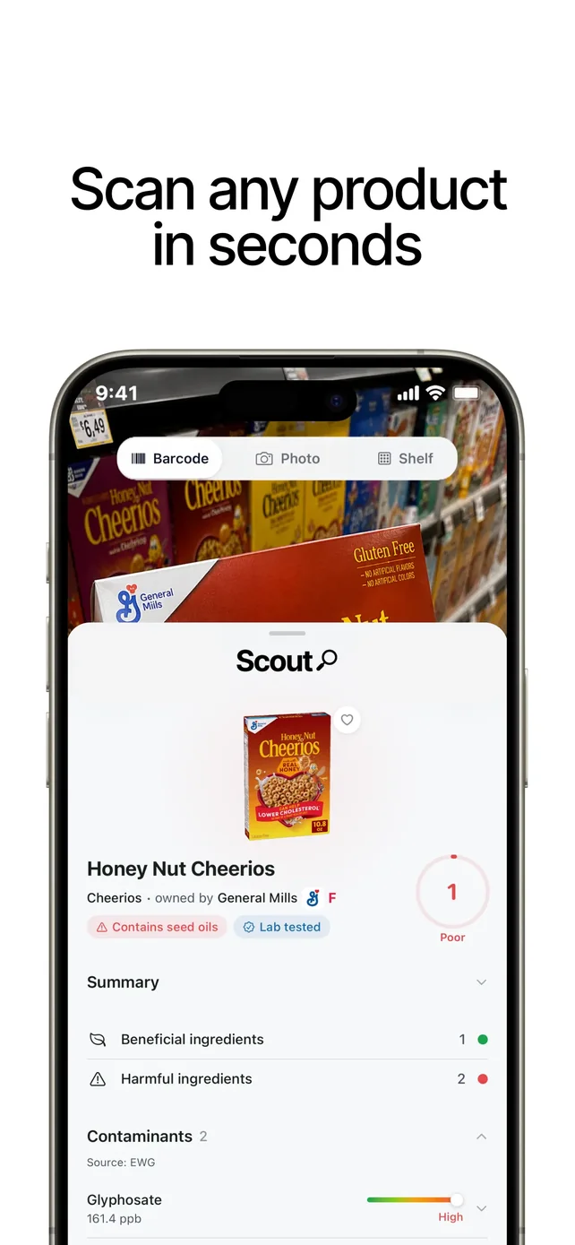 Scout - Health Analysis App Store screenshot 1