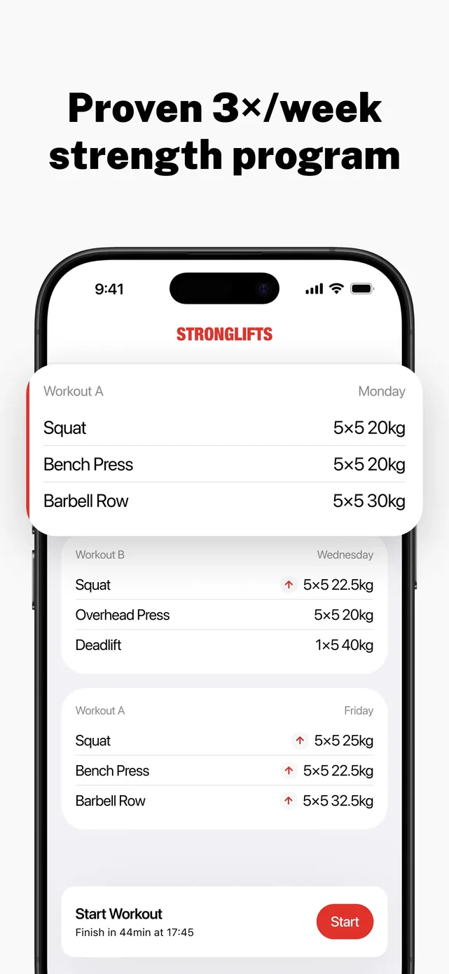 Stronglifts 5x5 Workout Plan App Store screenshot 1