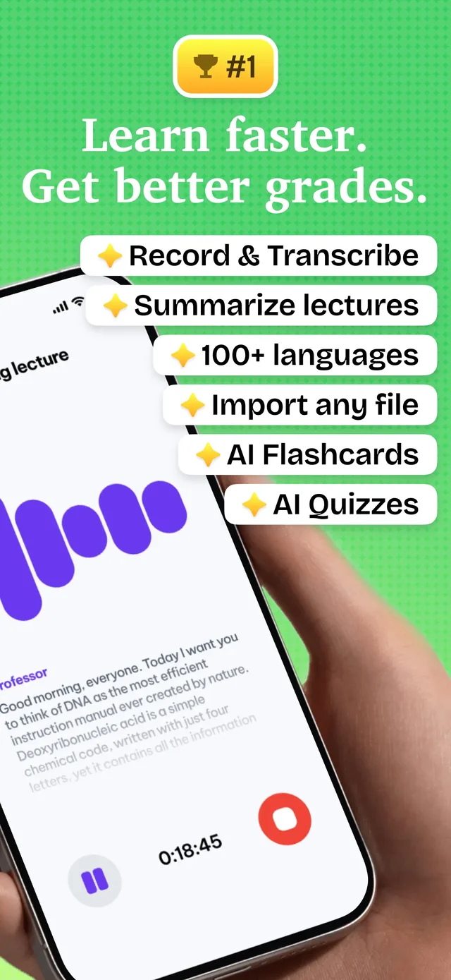 Kiwi AI - Notetaker App Store screenshot 2