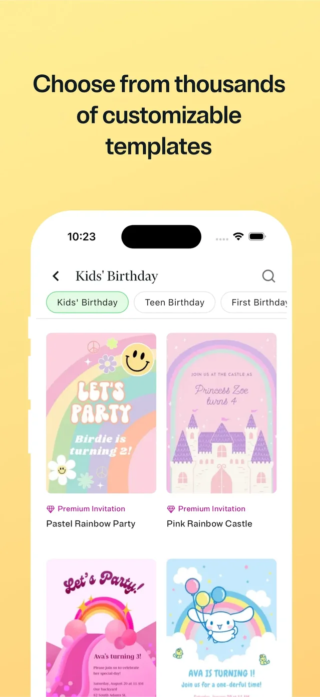 Evite: Party Invitation Maker App Store screenshot 2