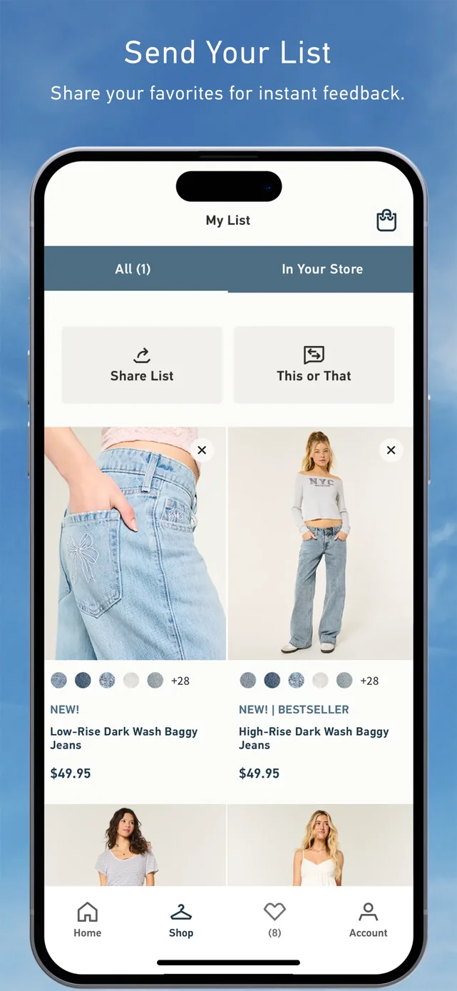 Hollister Co. App Store screenshot 3