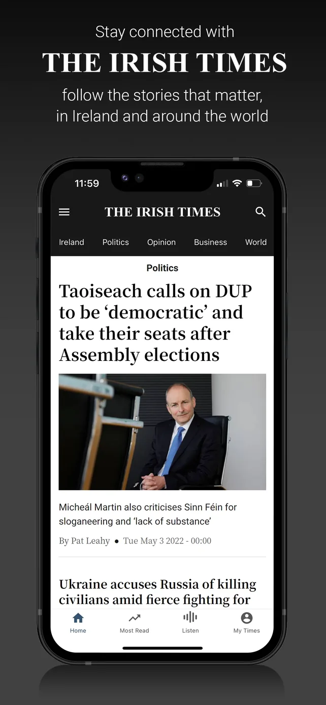 The Irish Times App Store screenshot 1