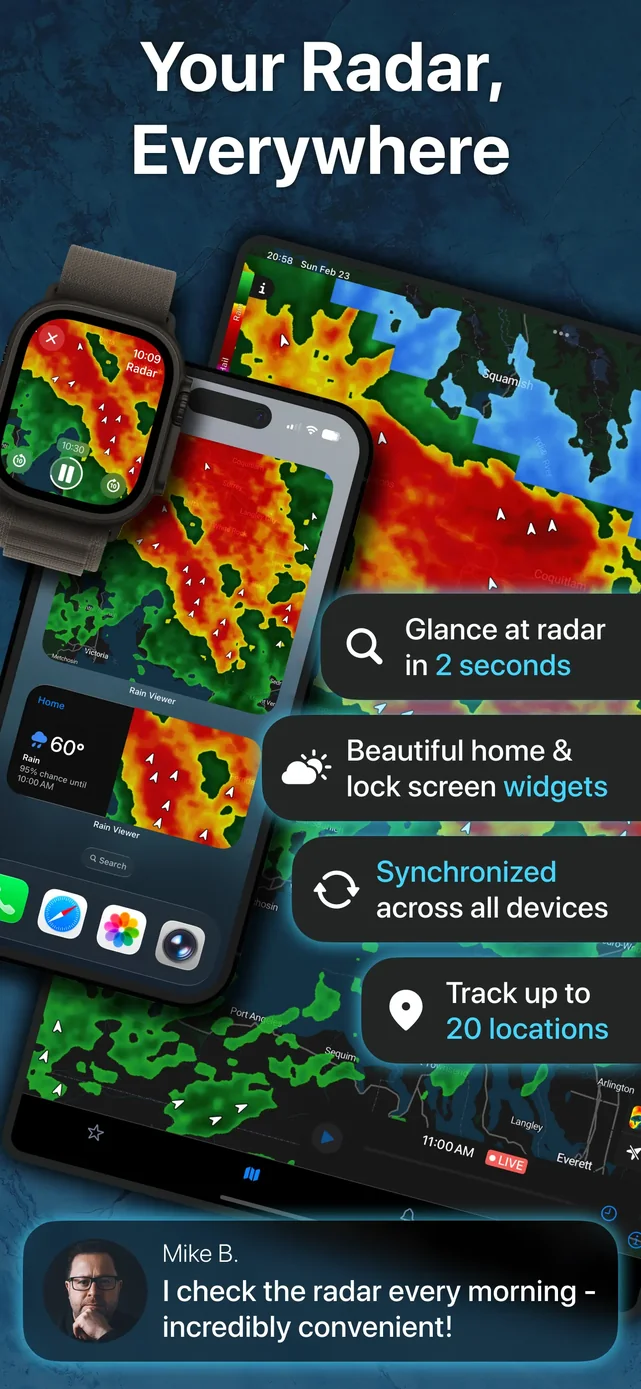 RainViewer: Live Weather Radar App Store screenshot 2