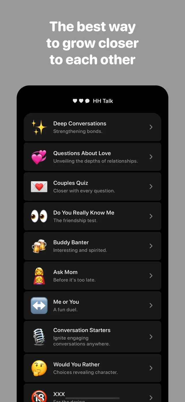 HH Talk - Deep Conversations App Store screenshot 1