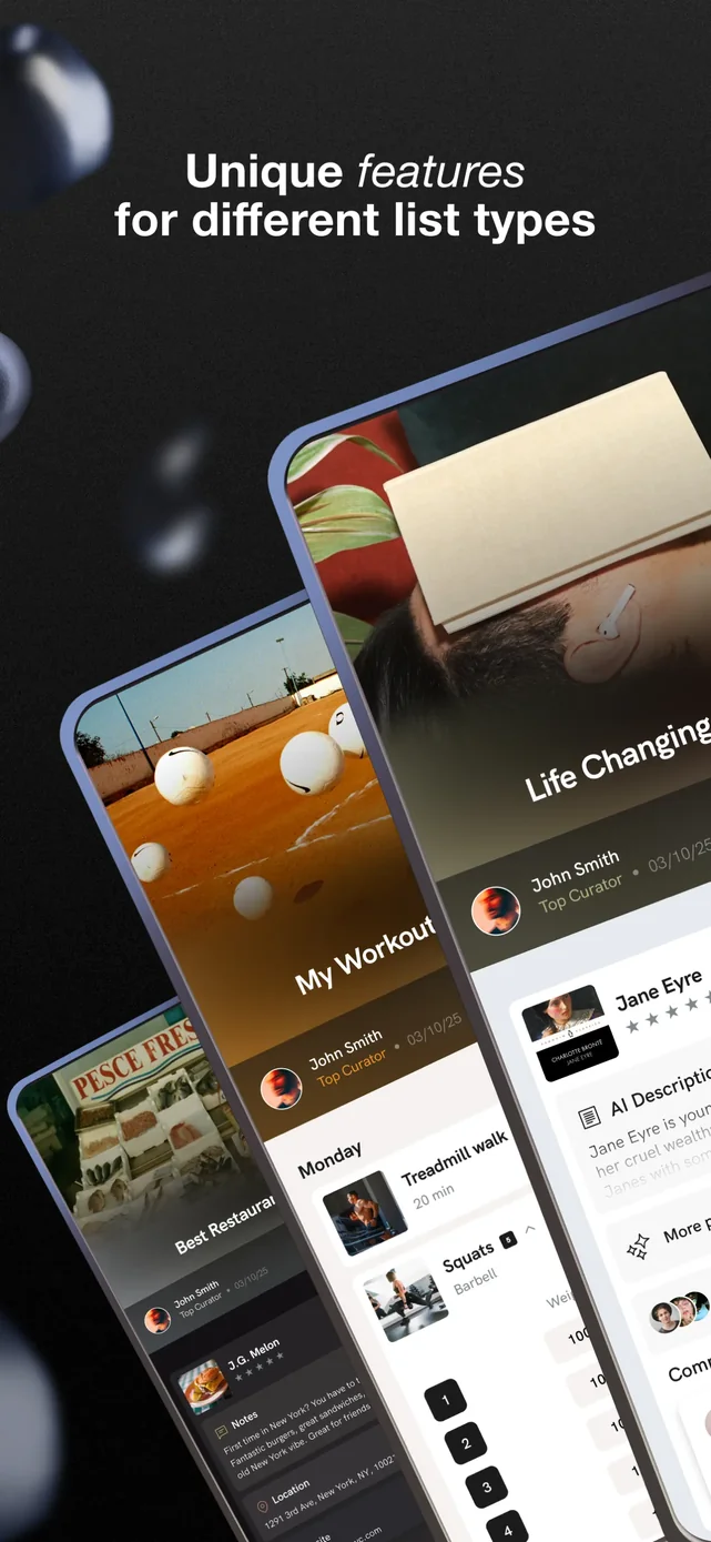 Hypelist: Create & Share Lists App Store screenshot 2