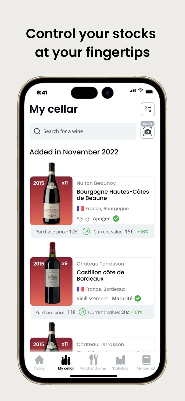 Oeni: #1 Wine Cellar Manager App Store screenshot 3