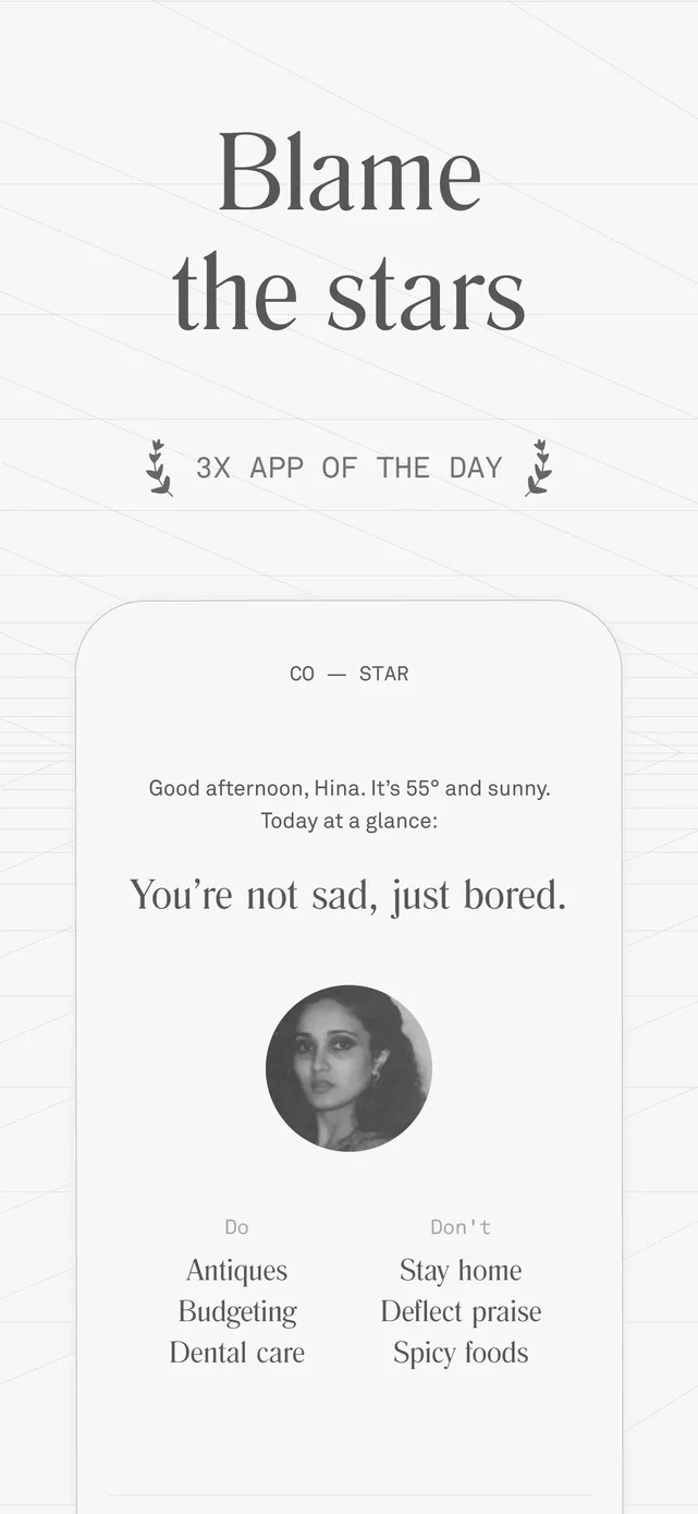 Co–Star Personalized Astrology App Store screenshot 1