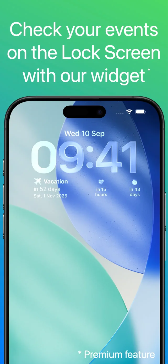 Countdown App Store screenshot 2