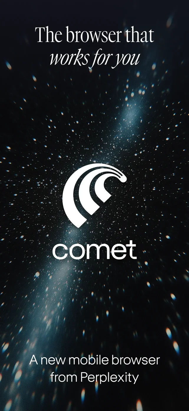 Comet - AI Browser & Assistant App Store screenshot 1