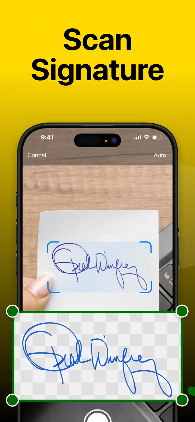 e Signature Scanner, Sign PDF App Store screenshot 1