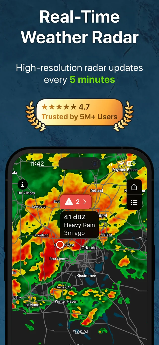RainViewer: Live Weather Radar App Store screenshot 1