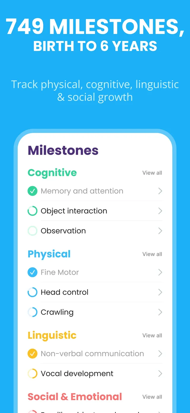 Baby Leap: Milestone Tracker App Store screenshot 3