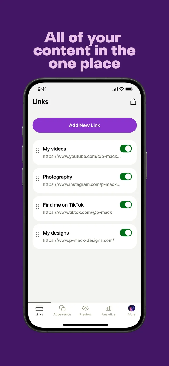 Linktree: Link in Bio Creator App Store screenshot 2
