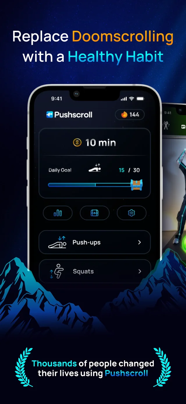 Pushscroll: Exercise To Scroll App Store screenshot 1