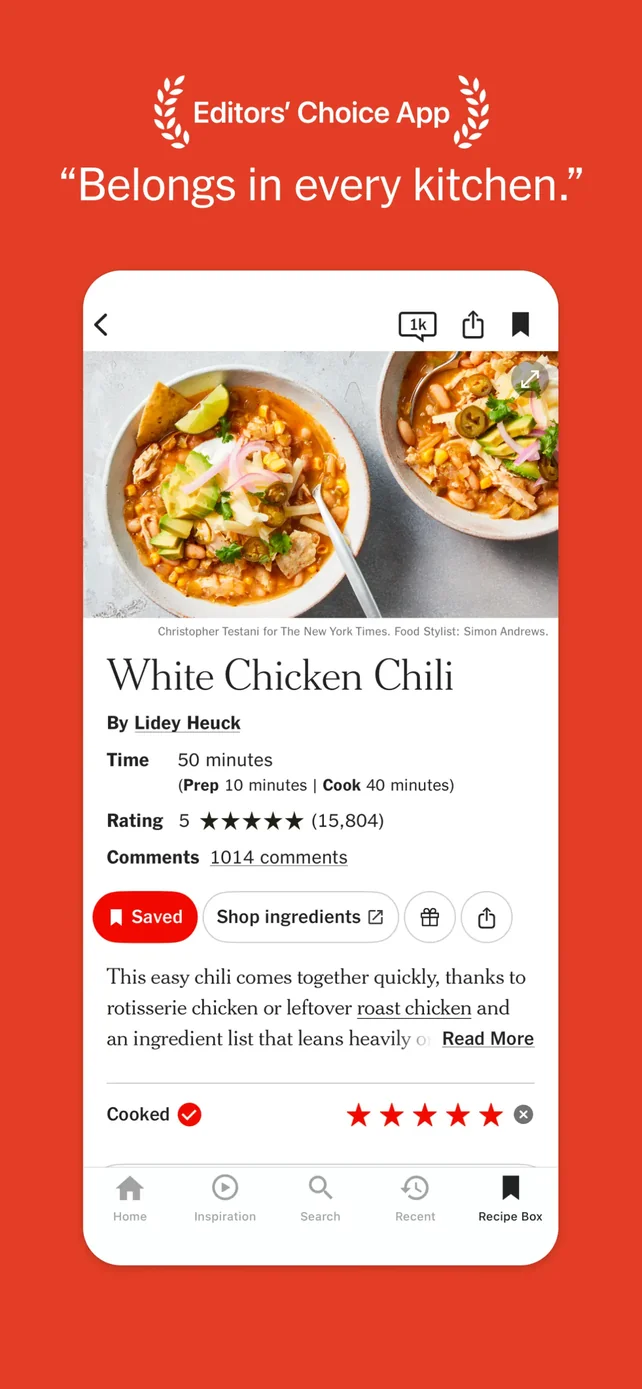 NYT Cooking: Quick Tasty Meals App Store screenshot 2